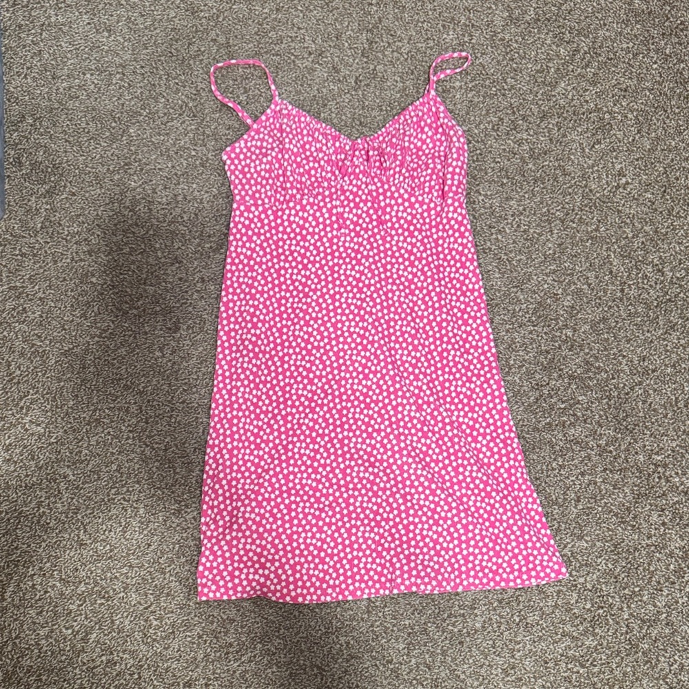 American Eagle Outfitters Pink Polka Dot Chemise
